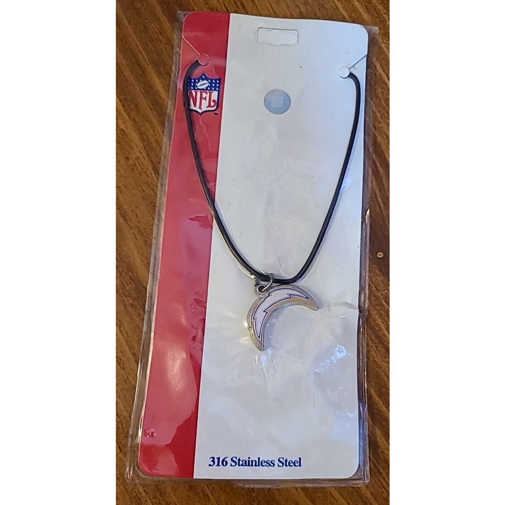 NFL Los Angeles Chargers Necklace Peter David 316 Stainless Steel Genuine...